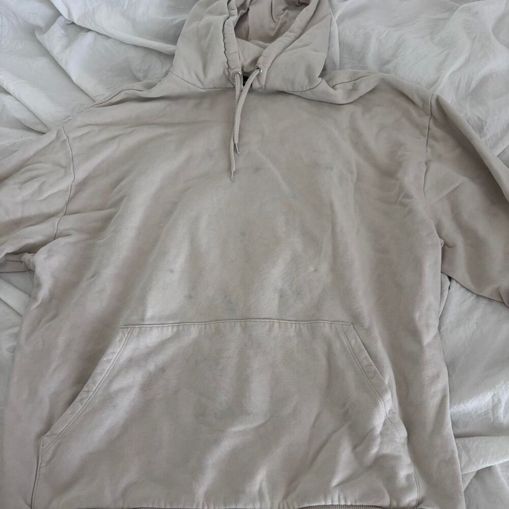 ASOS XLarge Unisex Women's Heavy Minimalist Oversized Men's Cream Tan Hoodie